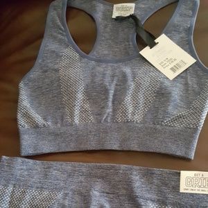 2 piece yoga set. Includes 2 sets. Blue & Pink.